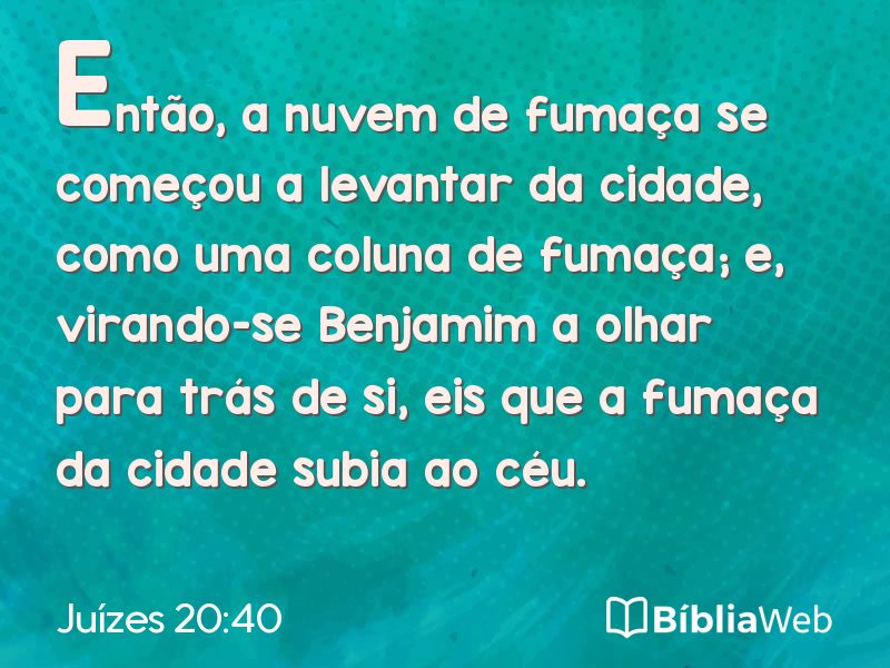 Juízes 20:40 em imagem para compartilhar