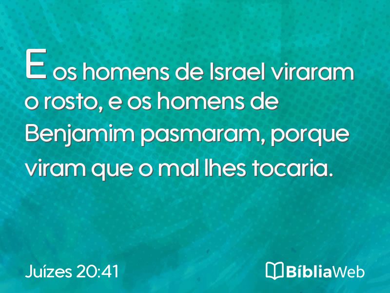 Juízes 20:41 em imagem para compartilhar
