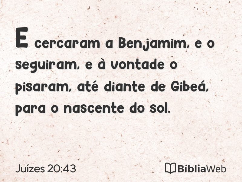 Juízes 20:43 em imagem para compartilhar