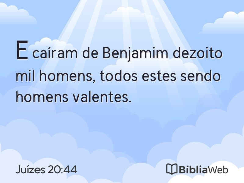 Juízes 20:44 em imagem para compartilhar