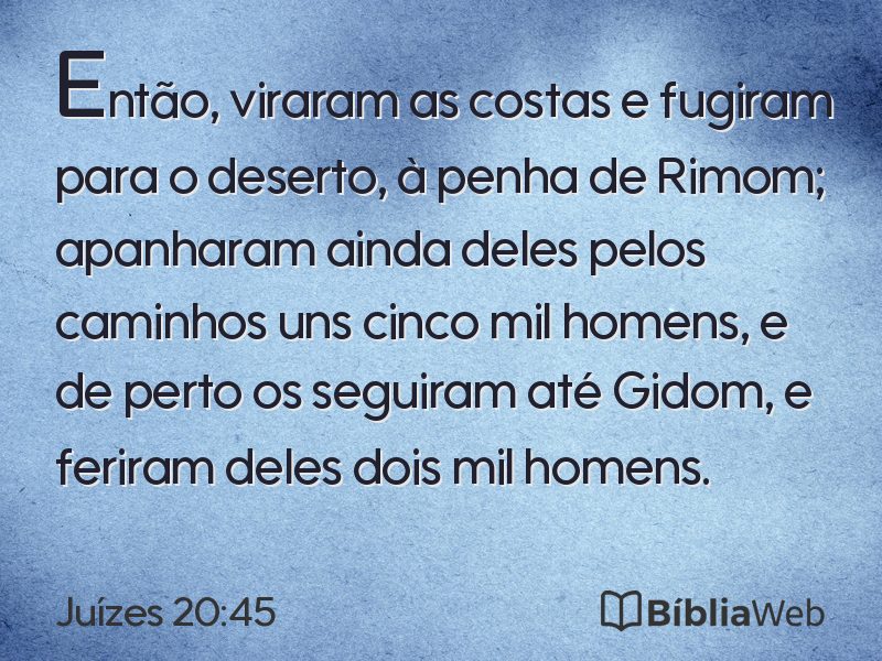 Juízes 20:45 em imagem para compartilhar