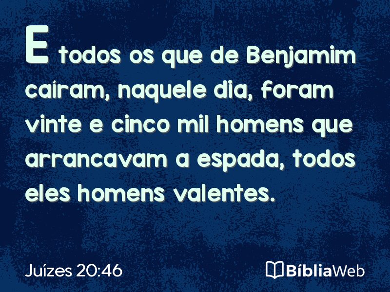 Juízes 20:46 em imagem para compartilhar