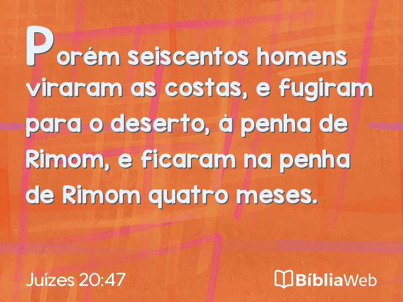 Juízes 20:47 em imagem para compartilhar