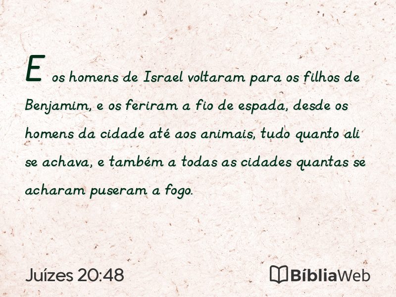 Juízes 20:48 em imagem para compartilhar