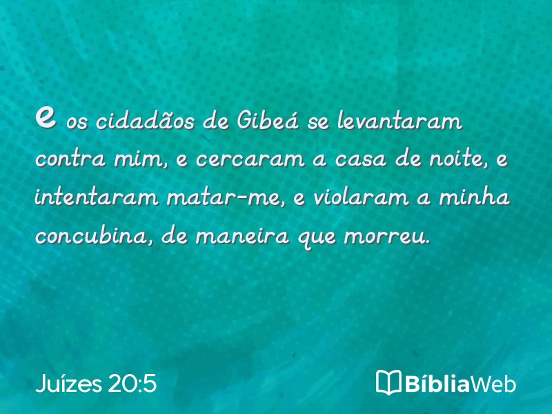 Juízes 20:5 em imagem para compartilhar