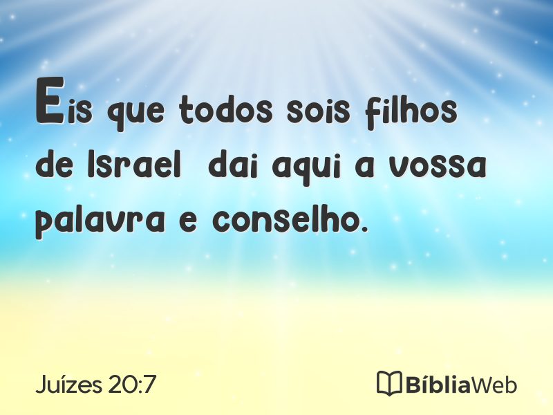 Juízes 20:7 em imagem para compartilhar