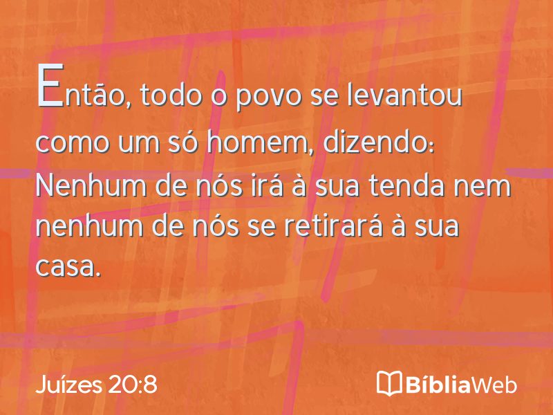 Juízes 20:8 em imagem para compartilhar