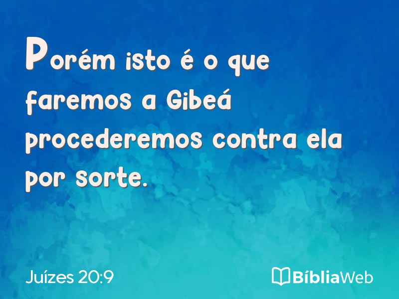 Juízes 20:9 em imagem para compartilhar