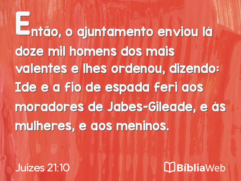 Juízes 21:10 em imagem para compartilhar