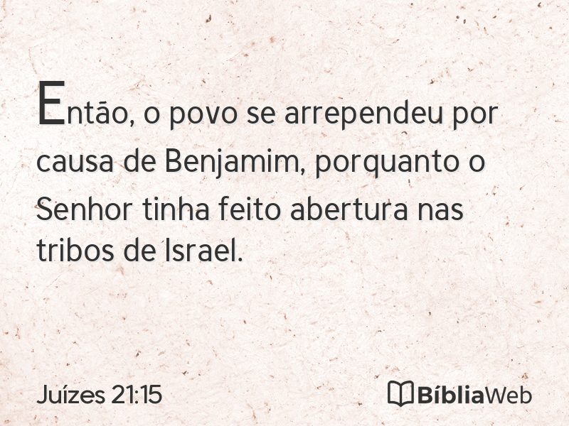 Juízes 21:15 em imagem para compartilhar