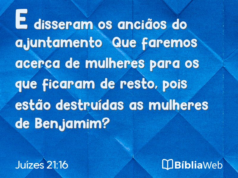 Juízes 21:16 em imagem para compartilhar