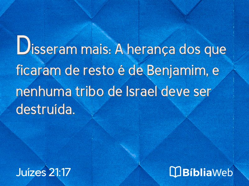 Juízes 21:17 em imagem para compartilhar