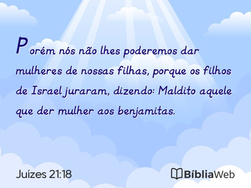 Juízes 21:18 em imagem para compartilhar