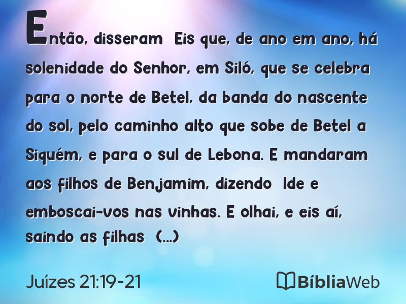 Juízes 21:19-21 em imagem para compartilhar