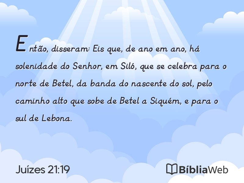 Juízes 21:19 em imagem para compartilhar