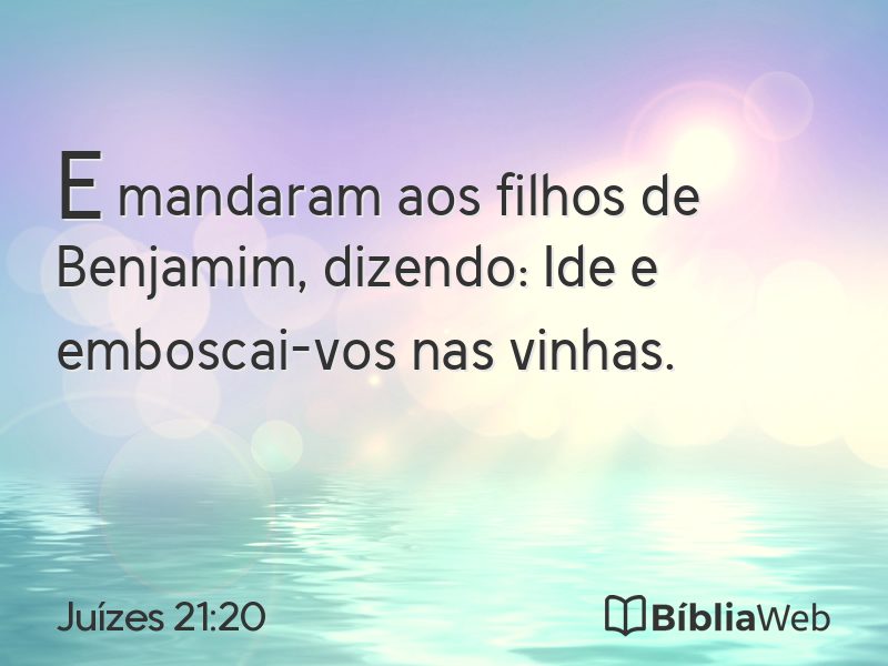 Juízes 21:20 em imagem para compartilhar