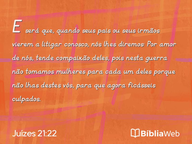 Juízes 21:22 em imagem para compartilhar