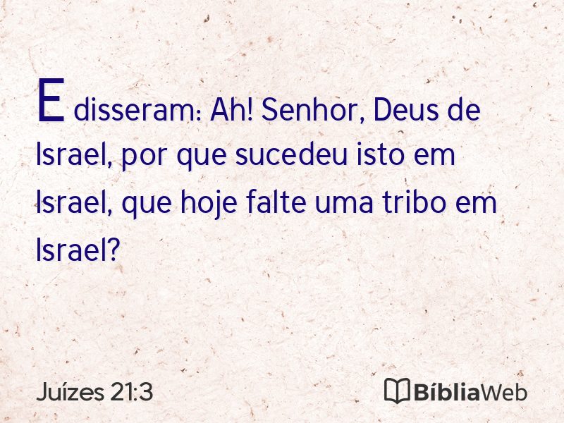Juízes 21:3 em imagem para compartilhar