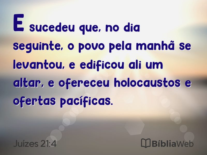 Juízes 21:4 em imagem para compartilhar