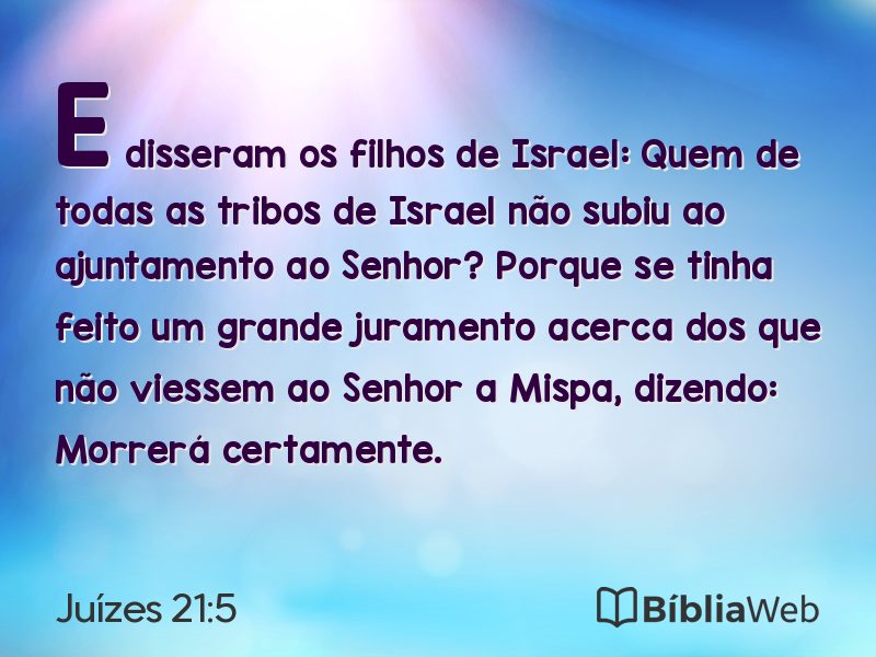 Juízes 21:5 em imagem para compartilhar