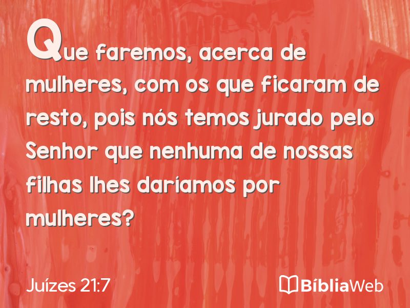 Juízes 21:7 em imagem para compartilhar
