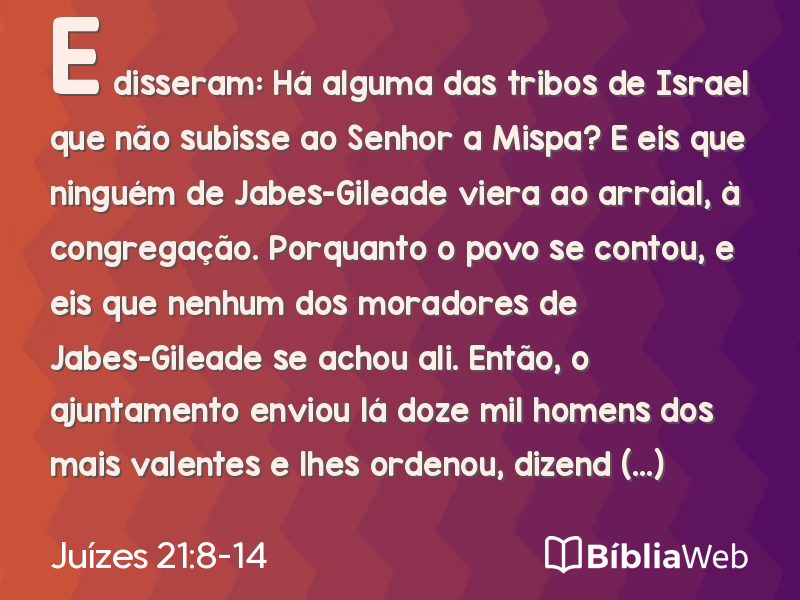 Juízes 21:8-14 em imagem para compartilhar