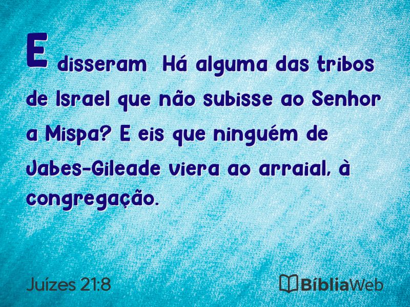 Juízes 21:8 em imagem para compartilhar
