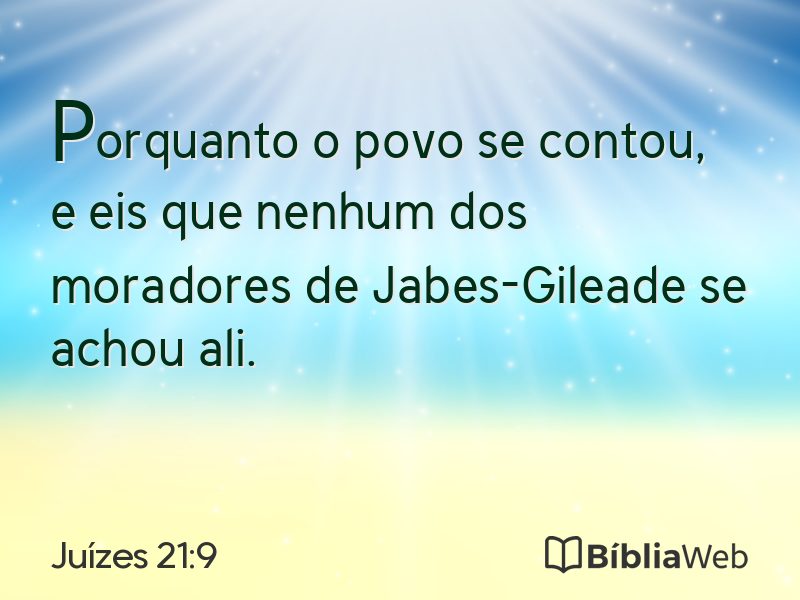 Juízes 21:9 em imagem para compartilhar