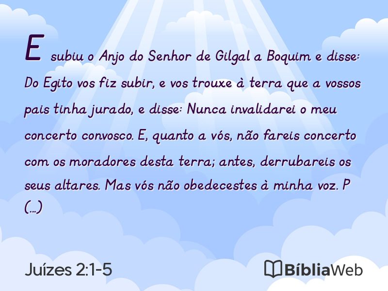 Juízes 2:1-5 em imagem para compartilhar