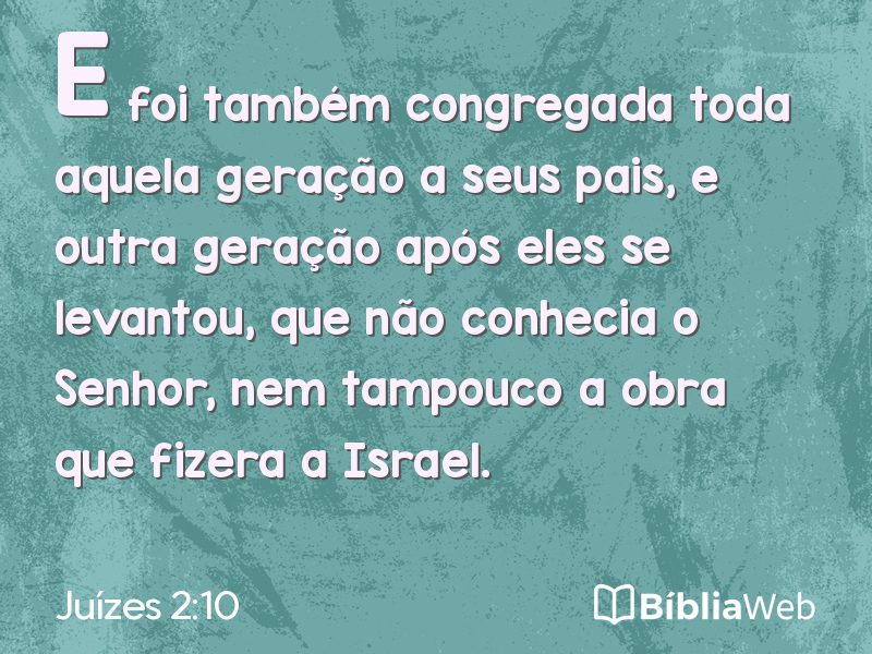 Juízes 2:10 em imagem para compartilhar