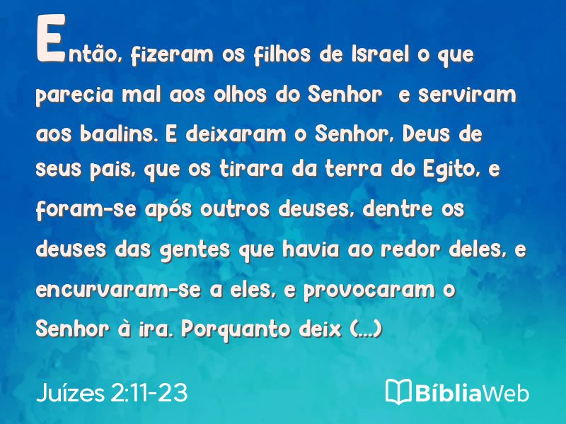 Juízes 2:11-23 em imagem para compartilhar