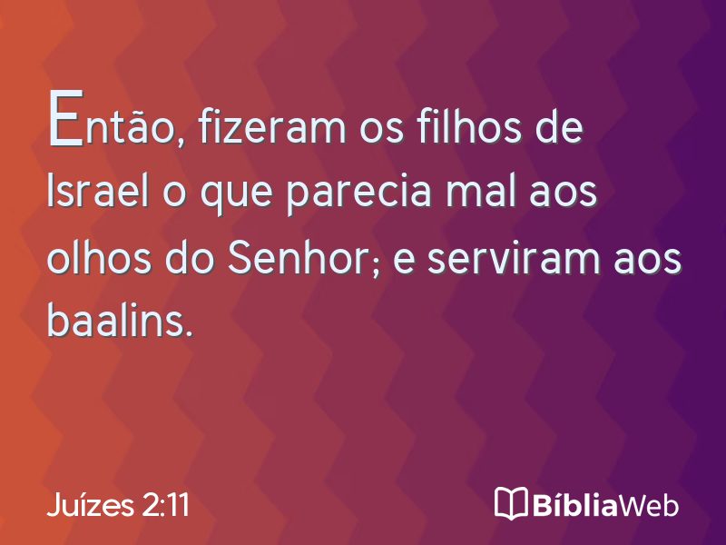 Juízes 2:11 em imagem para compartilhar