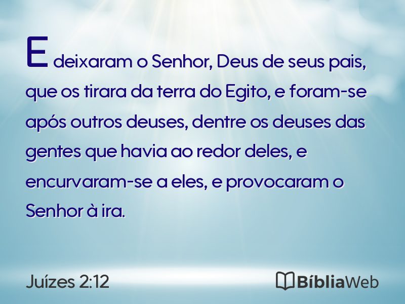 Juízes 2:12 em imagem para compartilhar
