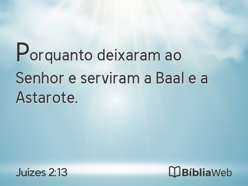 Juízes 2:13 em imagem para compartilhar