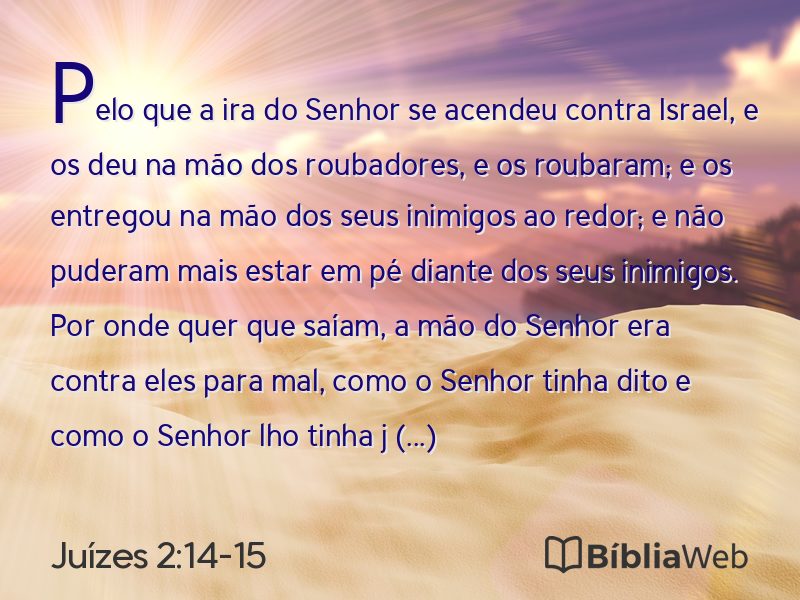 Juízes 2:14-15 em imagem para compartilhar