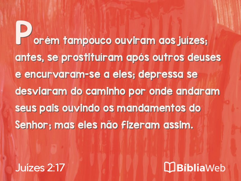 Juízes 2:17 em imagem para compartilhar