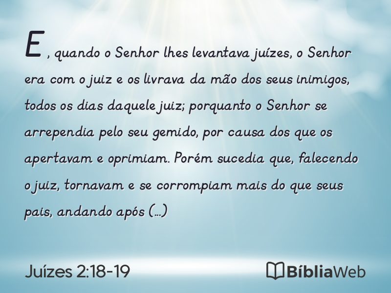 Juízes 2:18-19 em imagem para compartilhar