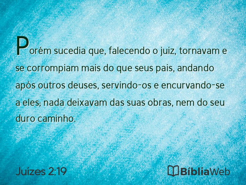 Juízes 2:19 em imagem para compartilhar
