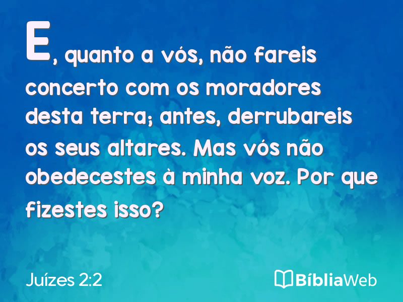 Juízes 2:2 em imagem para compartilhar