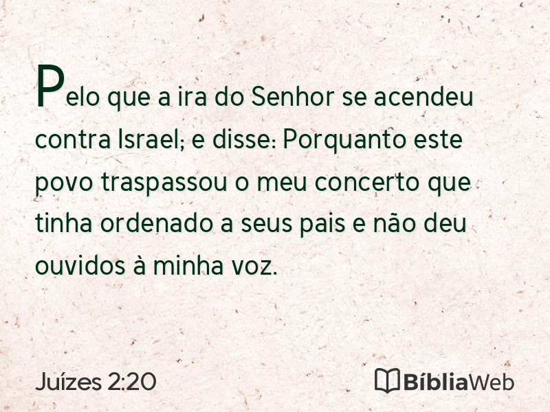 Juízes 2:20 em imagem para compartilhar