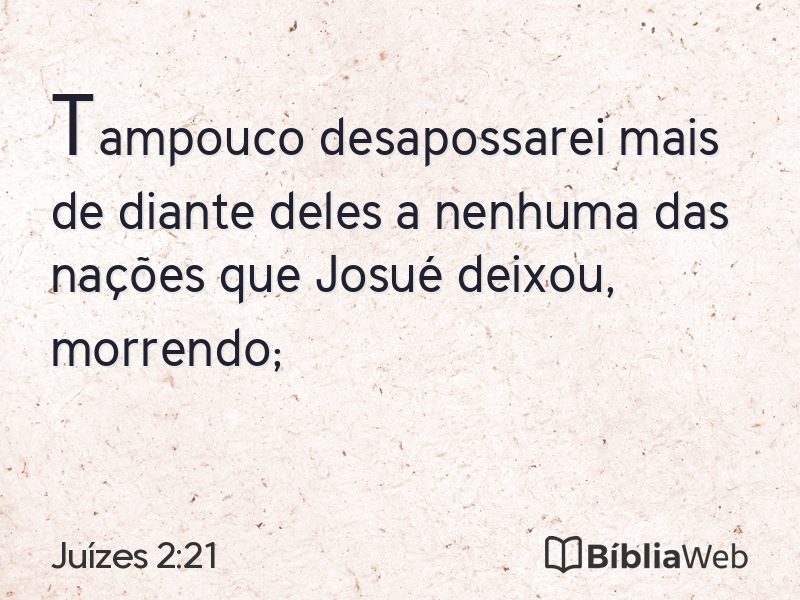 Juízes 2:21 em imagem para compartilhar