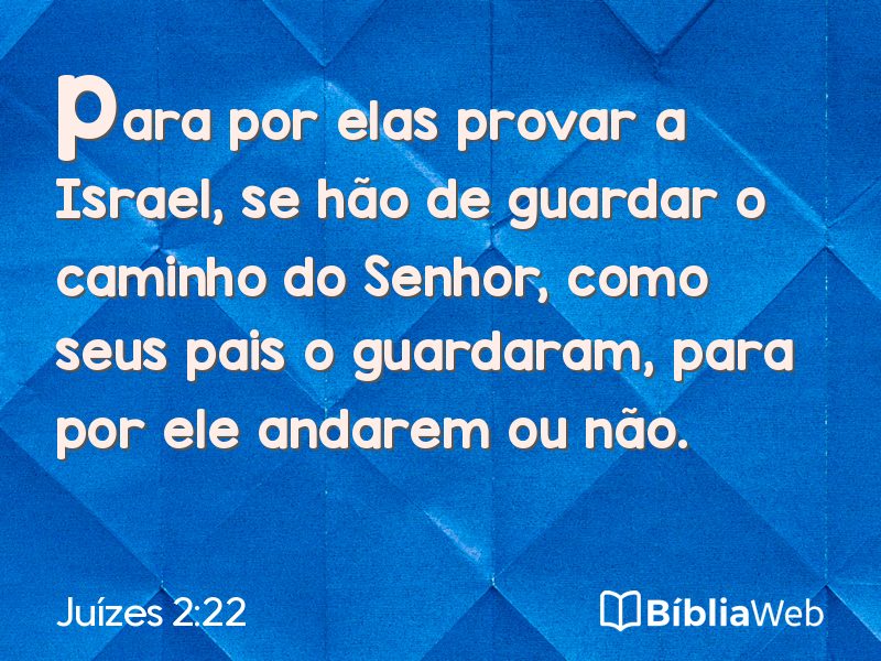 Juízes 2:22 em imagem para compartilhar