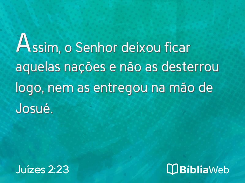 Juízes 2:23 em imagem para compartilhar
