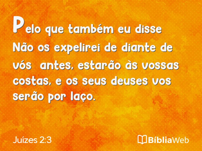 Juízes 2:3 em imagem para compartilhar
