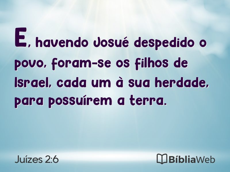 Juízes 2:6 em imagem para compartilhar