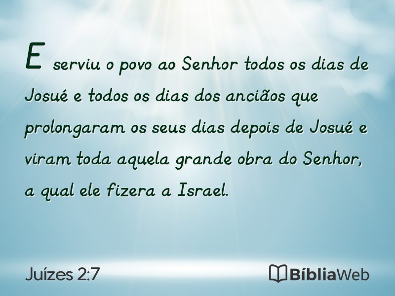 Juízes 2:7 em imagem para compartilhar