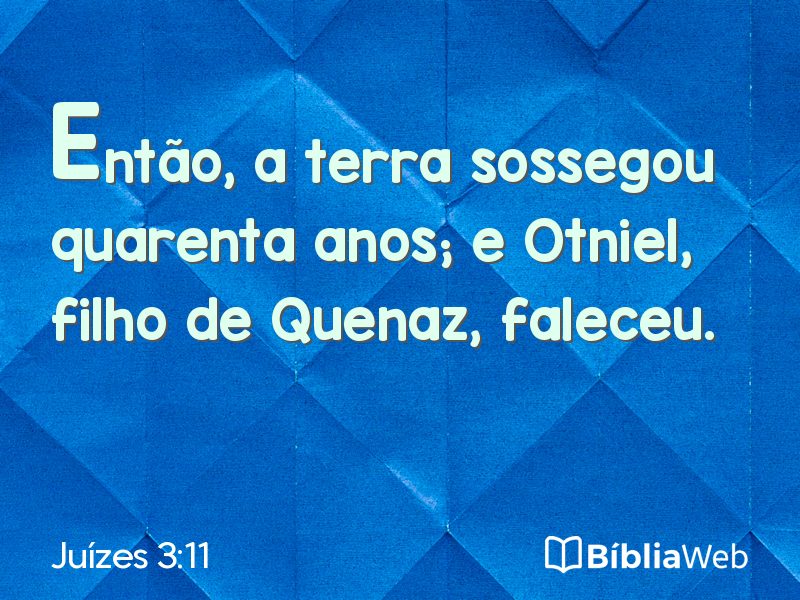 Juízes 3:11 em imagem para compartilhar