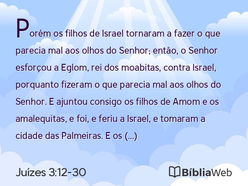 Juízes 3:12-30 em imagem para compartilhar