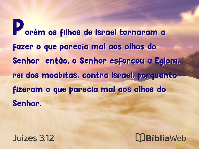 Juízes 3:12 em imagem para compartilhar