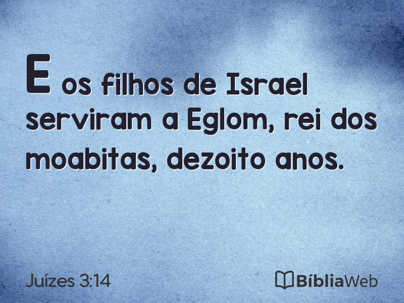 Juízes 3:14 em imagem para compartilhar